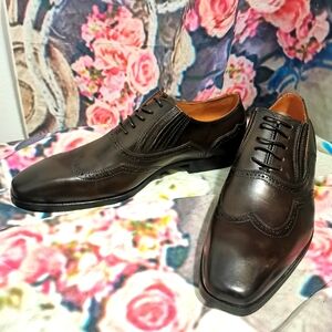 NWT Steve Madden Masque Wingtip Oxford, Brown Leather (US: 10)